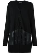 Twin-set Layered Cardigan, Women's, Size: Small, Black, Silk/cotton/spandex/elastane/wool
