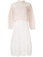 Sea Open Knit Dress - White