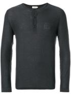 Weber + Weber Long Sleeved Buttoned Sweatshirt - Grey