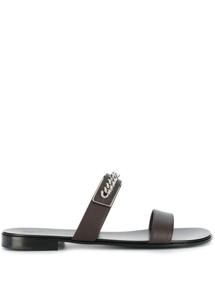 Giuseppe Zanotti Zak Chain Sandals - Brown