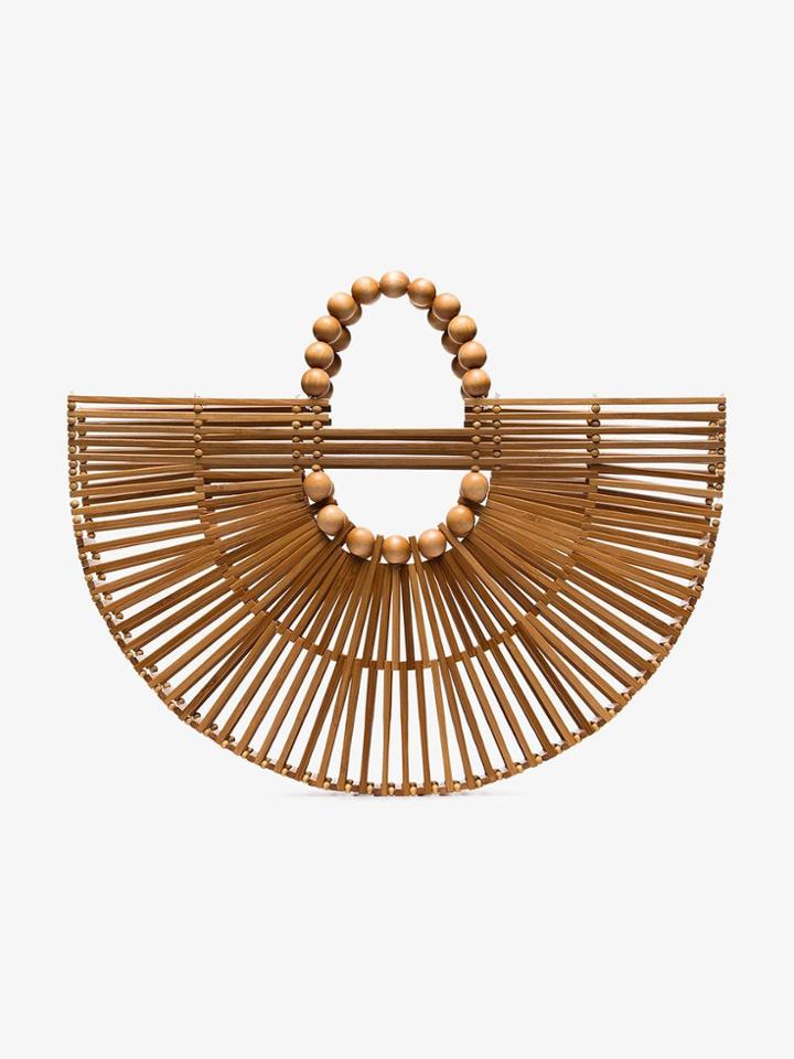 Cult Gaia X Adriana Degreas Wooden Fan Tote Bag - Neutrals