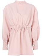 Marni - Cinched Waist Blouse - Women - Polyester - 40, Pink/purple, Polyester