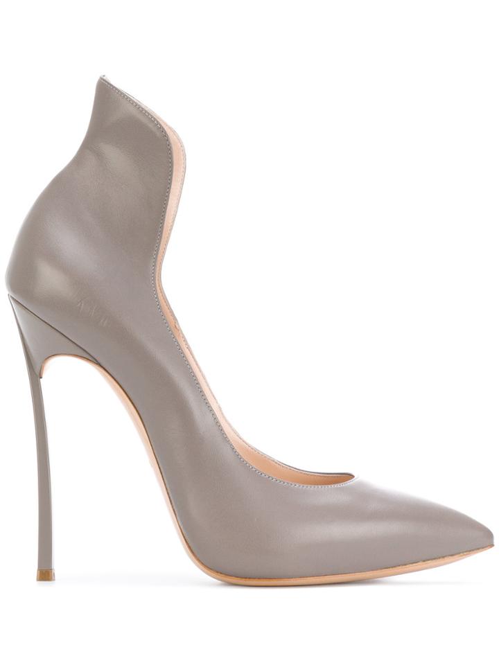 Casadei Stiletto Pointed Pumps - Grey