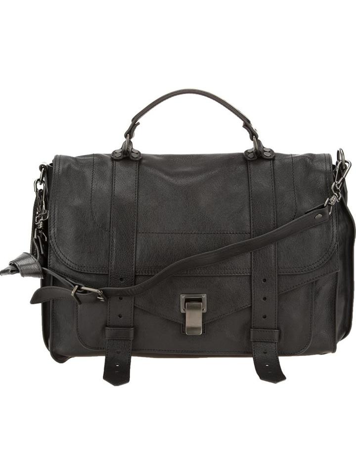 Proenza Schouler Large Ps1 Satchel, Women's, Black, Leather