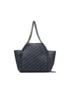 Stella Mccartney Denim Blue Falabella Mini Chain Trim Denim Tote Bag