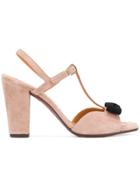 Chie Mihara T-bar Bow Front Sandals - Nude & Neutrals