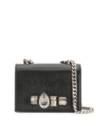 Alexander Mcqueen Mechanical Jewelled Crossbody Bag - Black