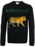 Gucci Blind For Love Jumper, Men's, Size: Medium, Black, Wool/polyester/acrylic