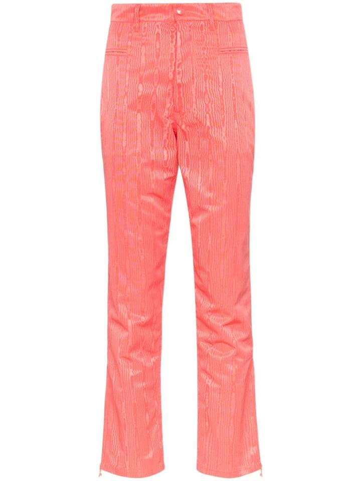 Marine Serre High-waisted Cropped Trousers - Pink