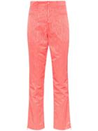 Marine Serre High-waisted Cropped Trousers - Pink