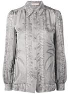 Emilio Pucci Acapulco Piazzato Print Silk Shirt - Grey