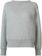 Sacai Crew Neck Sweatshirt, Women's, Size: 1, Grey, Cotton/nylon
