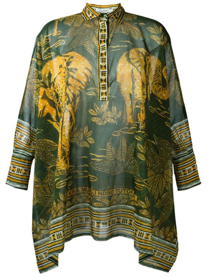 Valentino Elephant Print Tunic