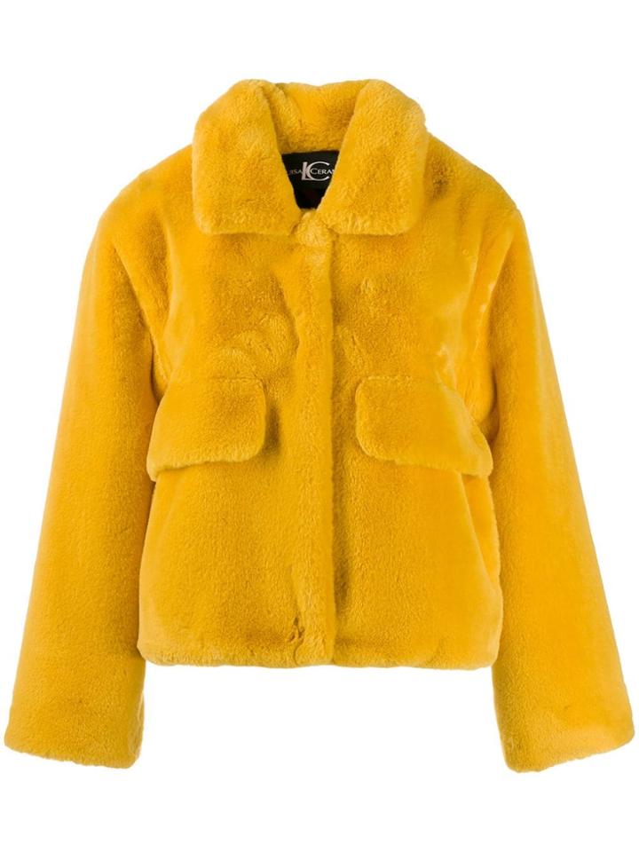 Luisa Cerano Teddy Faux-fur Jacket - Yellow