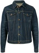 Helmut Lang Pre-owned 1996 Striped Details Denim Jacket - Blue