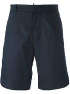 Emporio Armani Classic Chino Shorts, Men's, Size: 52, Blue, Cotton/polyester/spandex/elastane