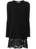 Valentino Lace Skirt Knit Dress