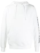 Calvin Klein Jeans Logo Drawstring Hoodie - White