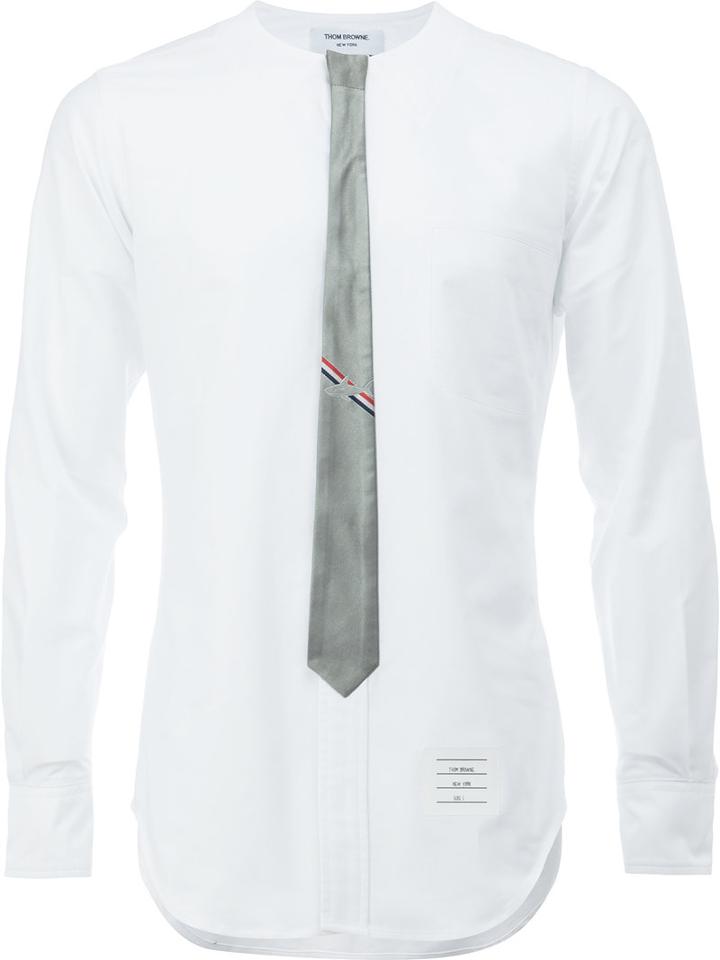 Thom Browne - Incorporated Tie Shirt - Men - Silk/cotton - 3, White, Silk/cotton