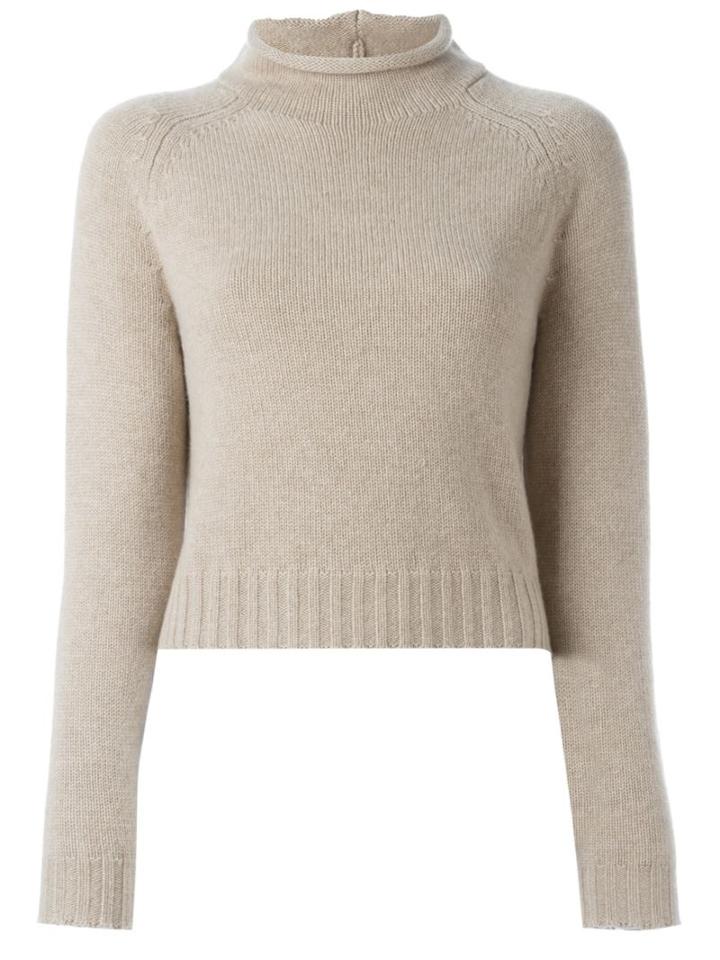 Ralph Lauren Collection - Funnel Neck Jumper - Women - Nylon/cashmere - M, Nude/neutrals, Nylon/cashmere