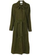 Stella Mccartney Oversized Long Belted Coat - Green