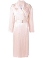 Layeur Silky Trench Coat - Pink