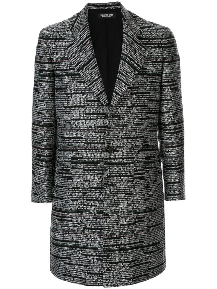 Christian Dada Jacquard Tailored Jacket - Black
