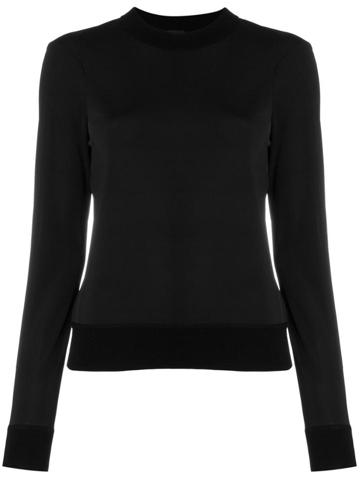 Joseph Contrast Trim Jumper - Black