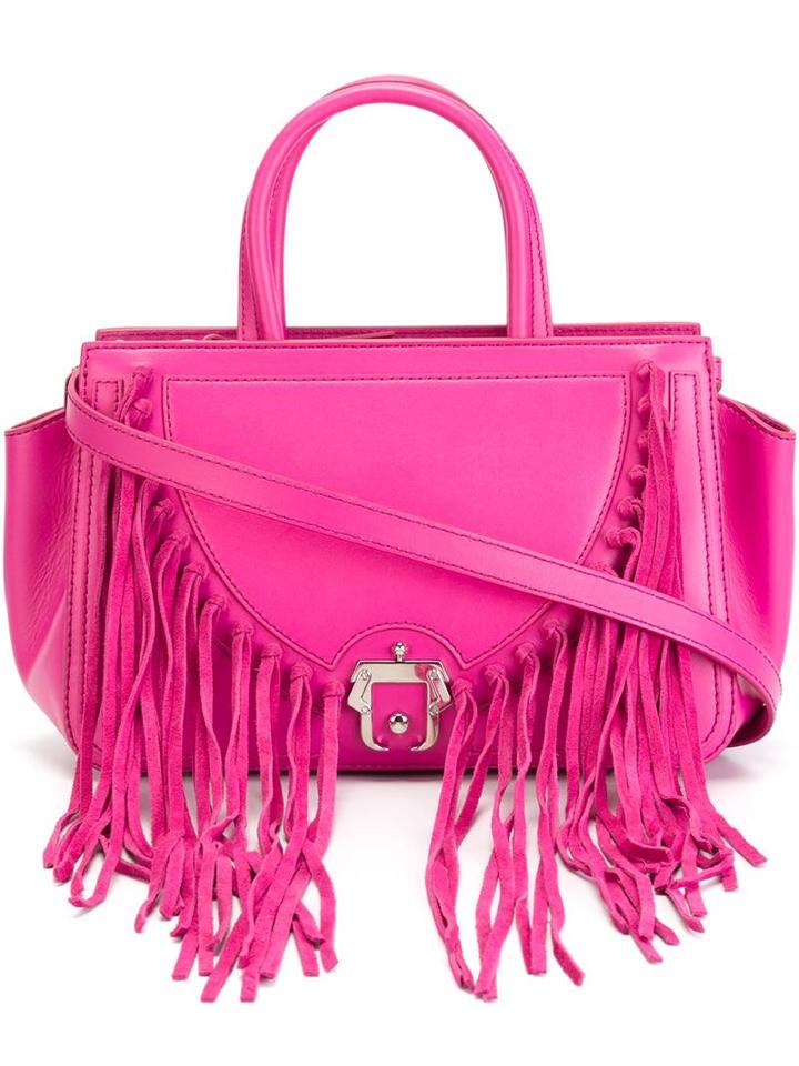 Paula Cademartori Petite Bea Tote, Women's, Pink/purple, Calf Leather/suede