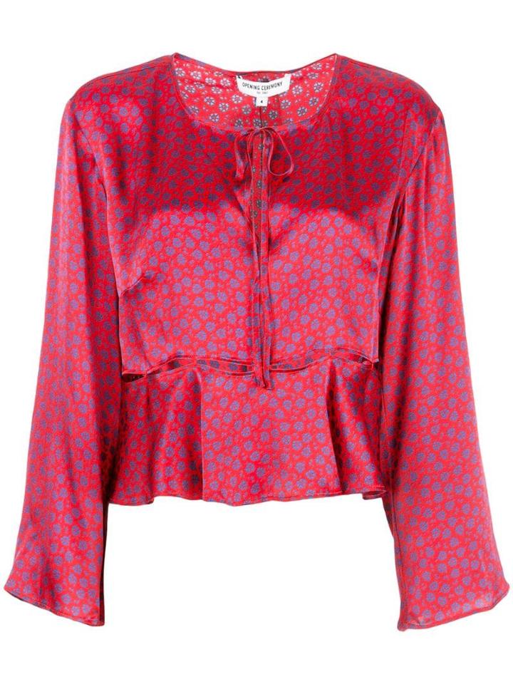 Opening Ceremony Flared Floral Print Blouse