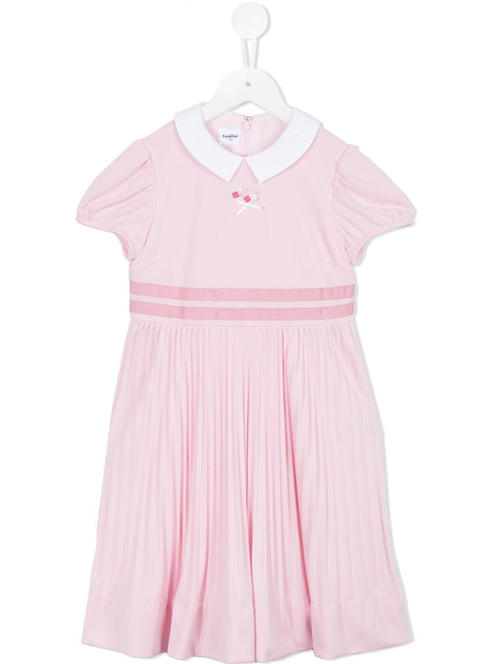 Familiar Pleated Dress, Girl's, Size: 6 Yrs, Pink/purple