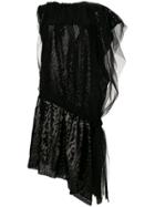 Maison Margiela Asymmetric Sequin Dress - Black