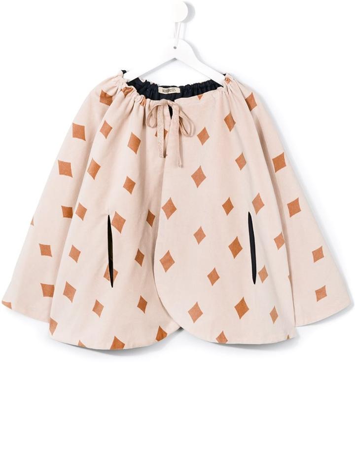 Bobo Choses Diamond Print Reversible Cape, Girl's, Size: 10 Yrs, Pink/purple
