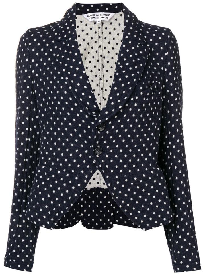 Comme Des Garçons Vintage Polka Dot Print Blazer - Black