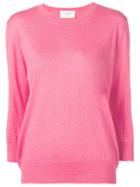 Snobby Sheep Cropped Sleeve Sweater - Pink