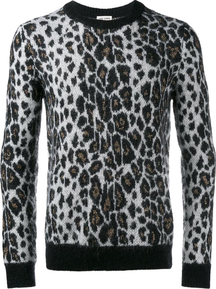 Saint Laurent Leopard Print Jumper