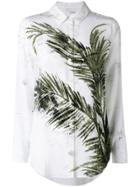 Equipment Printed Leaf Shirt - White