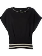 Eleventy Elasticated Hem Bat-wing Top