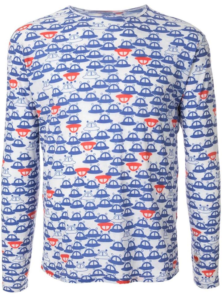 Walter Van Beirendonck Vintage Ufo Print T-shirt - Blue