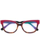 Marni Colour Block Optical Glasses, Red, Acetate
