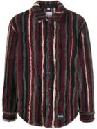 Napa By Martine Rose Striped Faux Shearling Shirt Jacket - Red