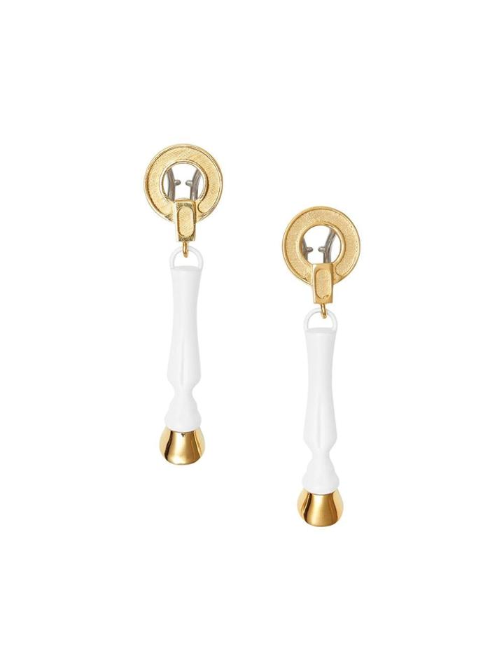 Burberry Resin And Gold-plated Hoof Drop Earrings