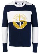 Stone Island Color Blocked Nautical Sweatshirt - Blue