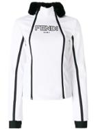 Fendi Zipped Fitted Jacket - White