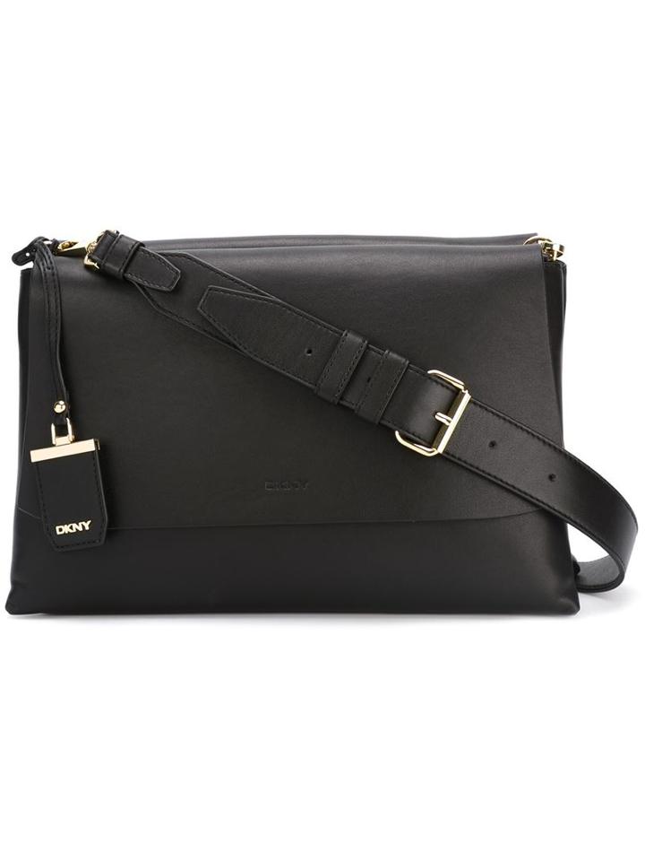Dkny Medium Flap Crossbody Bag, Women's, Black, Leather