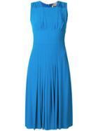 No21 Pleated Details Midi Dress - Blue