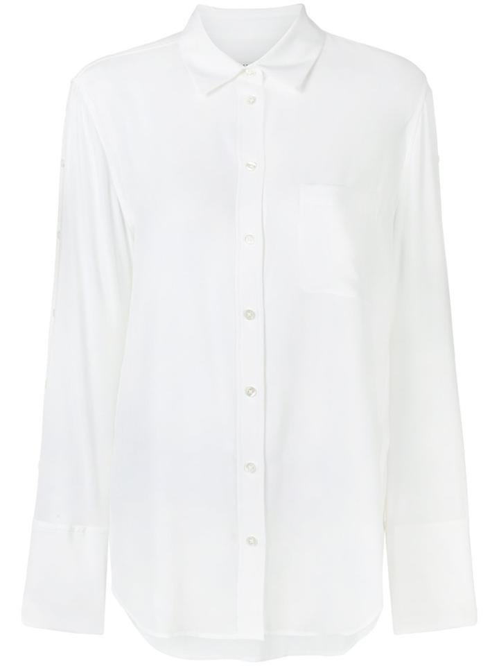 Equipment Button Sleeve Shirt - White