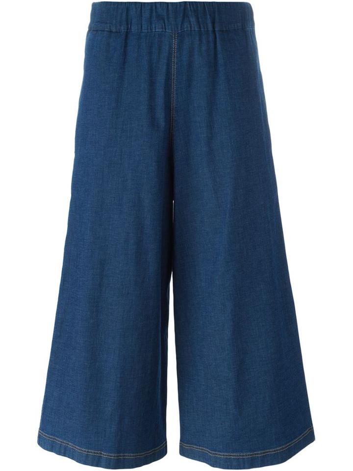 Antonio Marras Cropped Trousers, Women's, Blue, Spandex/elastane/cotton/viscose