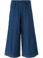 Antonio Marras Cropped Trousers, Women's, Blue, Spandex/elastane/cotton/viscose