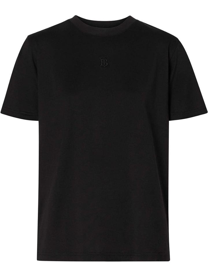Burberry Monogram Motif Cotton T-shirt - Black